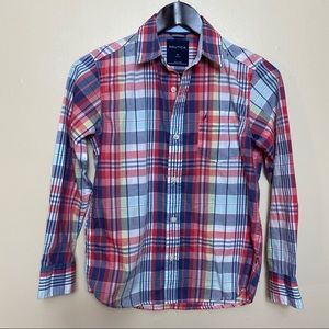 • Nautica • Boys Plaid Button Down • Size 10/12